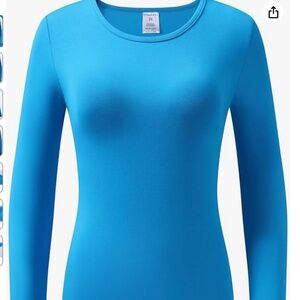 Bright Blue, Size Small, Stretch, Long Sleeve Shirt